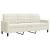 Set de canapele cu perne/rulouri, 4 piese, crem, catifea GartenMobel Dekor