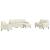 Set de canapele cu perne/rulouri, 4 piese, crem, catifea GartenMobel Dekor