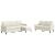 Set de canapele cu perne, 3 piese, crem, catifea GartenMobel Dekor