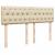 Pat box spring cu saltea, crem, 140x200 cm, textil GartenMobel Dekor