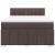 Pat box spring cu saltea, maro închis, 160x200 cm, textil GartenMobel Dekor