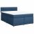 Pat box spring cu saltea, albastru, 140x200 cm, textil GartenMobel Dekor