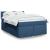 Pat box spring cu saltea, albastru, 140x200 cm, textil GartenMobel Dekor