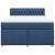 Pat box spring cu saltea, albastru, 140x200 cm, textil GartenMobel Dekor