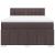 Pat box spring cu saltea, maro închis, 160x200 cm, textil GartenMobel Dekor