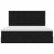 Cadru de pat otoman cu saltele, catifea neagră 180x200cm GartenMobel Dekor