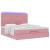 Cadru de pat otoman cu saltele Roz 160x200cm catifea GartenMobel Dekor
