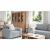 Set de canapele cu perne, 3 piese, gri deschis, textil GartenMobel Dekor