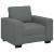 Set de canapele cu perne, 3 piese, gri închis, textil GartenMobel Dekor
