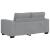 Set de canapele cu perne, 2 piese, gri deschis, textil GartenMobel Dekor