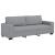 Set de canapele cu perne, 2 piese, gri deschis, textil GartenMobel Dekor