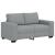 Set de canapele cu perne, 2 piese, gri deschis, textil GartenMobel Dekor