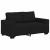 Set de canapele cu perne, 2 piese, negru, textil GartenMobel Dekor