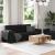 Set de canapele cu perne, 2 piese, negru, textil GartenMobel Dekor