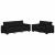 Set de canapele cu perne, 2 piese, negru, textil GartenMobel Dekor
