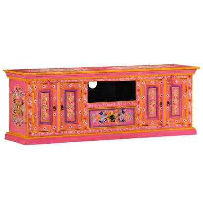 Comodă TV, roz, 110x30x40 cm, lemn masiv de mango GartenMobel Dekor