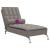 Șezlong de masaj cu sprijin, gri taupe, material textil GartenMobel Dekor