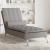 Șezlong de masaj cu sprijin, gri taupe, material textil GartenMobel Dekor
