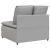 Modul central canapea modulară cu perne, gri nor, 100 cm GartenMobel Dekor