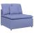 Modul central canapea modulară cu perne, albastru jeans, 100 cm GartenMobel Dekor