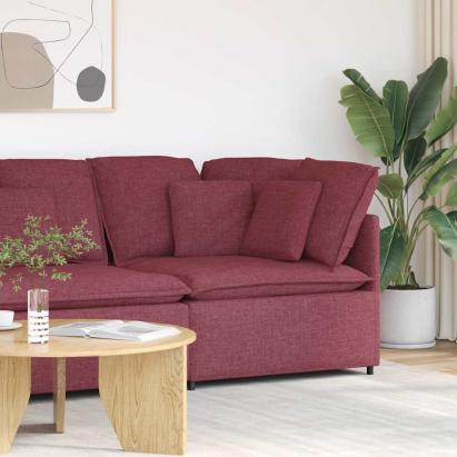 Modul modular de colț pentru canapea cu perne, roșu vin, 100 cm GartenMobel Dekor
