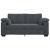Canapea lovesea gri închis 140 cm catifea GartenMobel Dekor