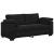 Canapea loveseat neagră 140 cm catifea GartenMobel Dekor