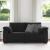 Canapea loveseat neagră 140 cm catifea GartenMobel Dekor