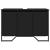 Dulap pentru chiuvetă baie, negru, 91x35x60 cm, lemn prelucrat GartenMobel Dekor