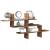Raft de perete, lemn vechi, 124,5x18x60,5 cm, lemn prelucrat GartenMobel Dekor