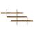 Raft de perete stejar artizanal 124,5x18x60,5 cm lemn prelucrat GartenMobel Dekor