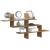 Raft de perete stejar artizanal 124,5x18x60,5 cm lemn prelucrat GartenMobel Dekor