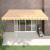 Copertină retractabilă automată, galben și alb, 4x3 m GartenMobel Dekor