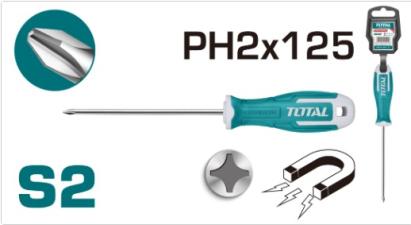 TOTAL - SURUBELNITA PHILLIPS- PH2 - 6.0MM - 125MM -(INDUSTRIAL) PowerTool TopQuality