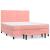 Pat box spring cu saltea, roz, 160x200 cm, catifea GartenMobel Dekor