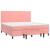 Pat box spring cu saltea, roz, 200x200 cm, catifea GartenMobel Dekor