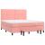 Pat box spring cu saltea, roz, 180x200 cm, catifea GartenMobel Dekor