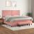 Pat box spring cu saltea, roz, 200x200 cm, catifea GartenMobel Dekor