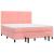 Pat box spring cu saltea, roz, 160x200 cm, catifea GartenMobel Dekor