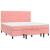 Pat box spring cu saltea, roz, 200x200 cm, catifea GartenMobel Dekor