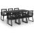 Set mobilier de exterior, 7 piese, negru, ratan PVC GartenMobel Dekor