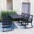 Set mobilier de exterior, 7 piese, negru, ratan PVC GartenMobel Dekor