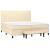 Pat box spring cu saltea, crem, 200x200 cm, textil GartenMobel Dekor