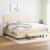 Pat box spring cu saltea, crem, 200x200 cm, textil GartenMobel Dekor