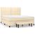 Pat continental cu saltea, crem, 180x200 cm, textil GartenMobel Dekor