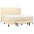 Pat box spring cu saltea, crem, 200x200 cm, textil GartenMobel Dekor