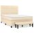 Pat box spring cu saltea, crem, 140x200 cm, textil GartenMobel Dekor