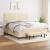 Pat box spring cu saltea, crem, 160x200 cm, material textil GartenMobel Dekor