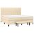 Pat box spring cu saltea, crem, 200x200 cm, textil GartenMobel Dekor