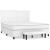 Pat box spring cu saltea, alb, 160x200 cm, piele ecologică GartenMobel Dekor